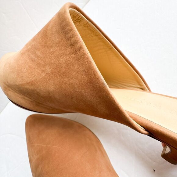 Jenni Kayne Walnut Brown Oiled Leather Kitten Heel Mule Size 36 - Picture 13 of 16